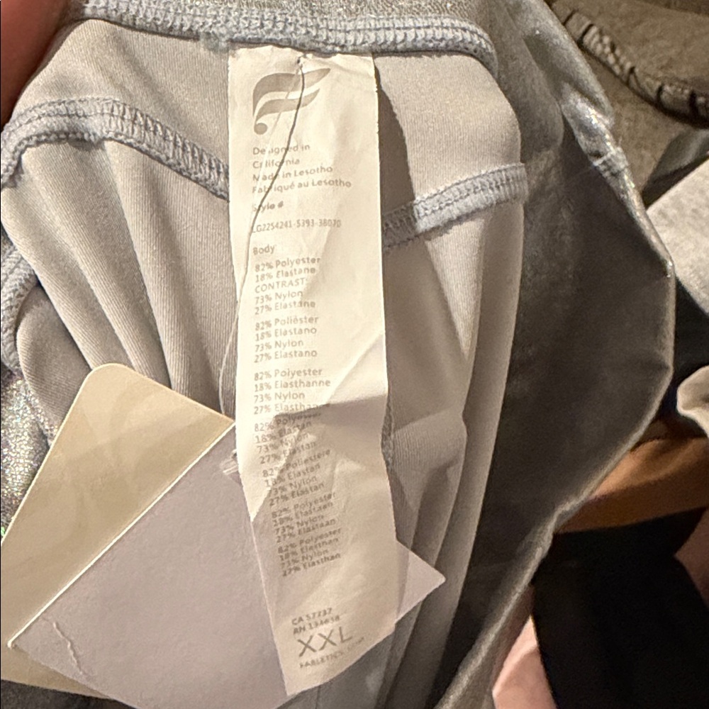 Fabletics Shimmering Silver Leggings - Picture 5 of 7